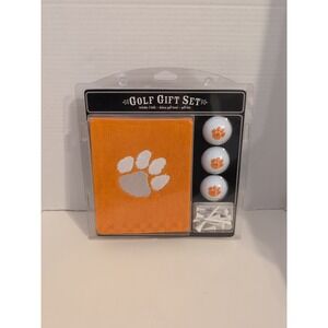 Clemson Tigers Ultimate Golf Set Deluxe Golf Towel, Three Balls And Tees